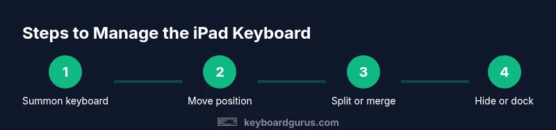 Process flow to manage iPad on-screen keyboard placement