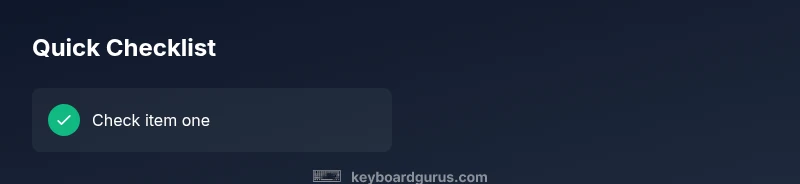 Checklist for diagnosing a keyboard that won't type