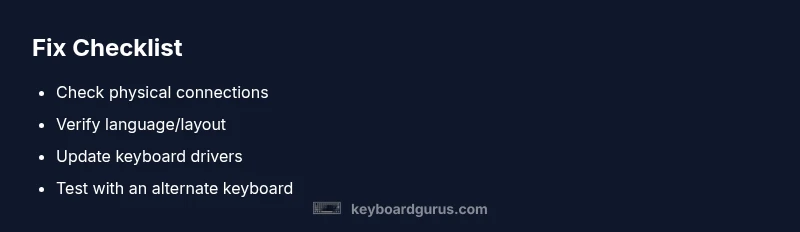 Checklist for fixing keyboard typing issues