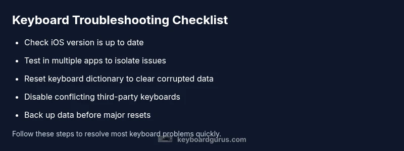 Checklist for iPhone keyboard troubleshooting