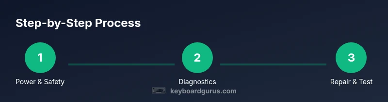 Process diagram for Yamaha keyboard repair