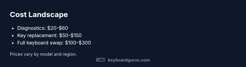 Infographic showing keyboard repair cost ranges